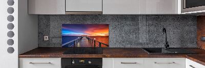 Keuken achterwand Houten brug