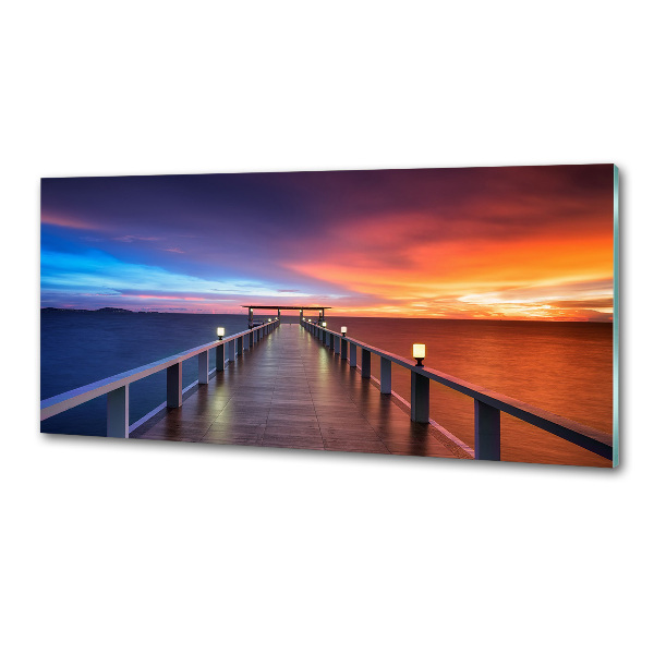 Keuken achterwand Houten brug