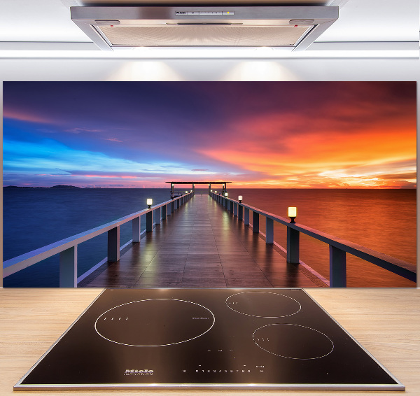 Keuken achterwand Houten brug
