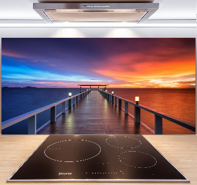 Keuken achterwand Houten brug