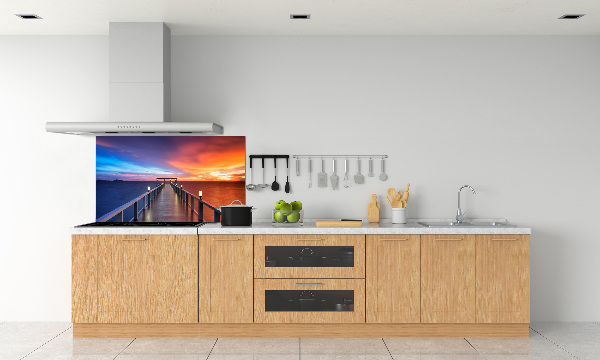 Keuken achterwand Houten brug