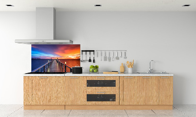 Keuken achterwand Houten brug