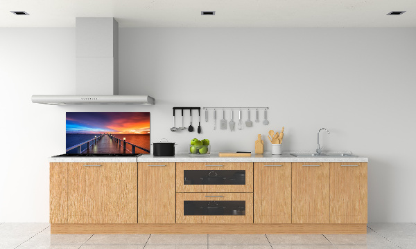 Keuken achterwand Houten brug