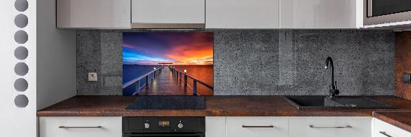 Keuken achterwand Houten brug