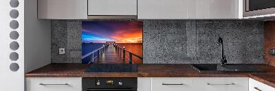 Keuken achterwand Houten brug