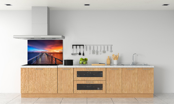 Keuken achterwand Houten brug