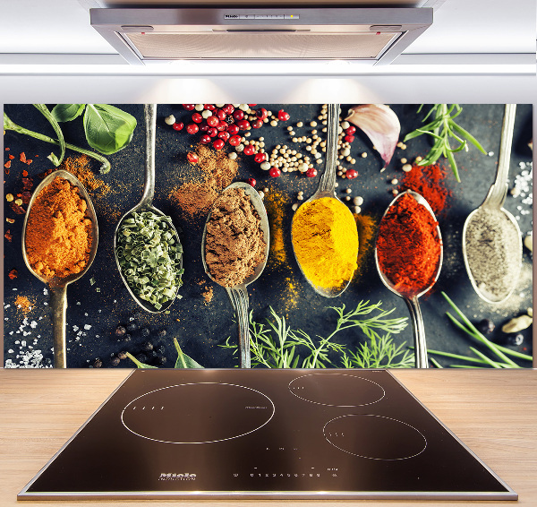 Achterwand keuken Kleurrijke kruiden