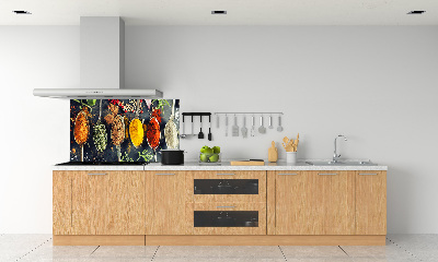 Achterwand keuken Kleurrijke kruiden