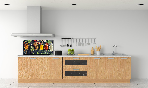 Achterwand keuken Kleurrijke kruiden
