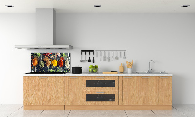 Achterwand keuken Kleurrijke kruiden