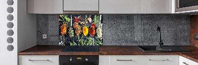 Achterwand keuken Kleurrijke kruiden