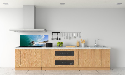 Achterwand keuken Surfer op een golf