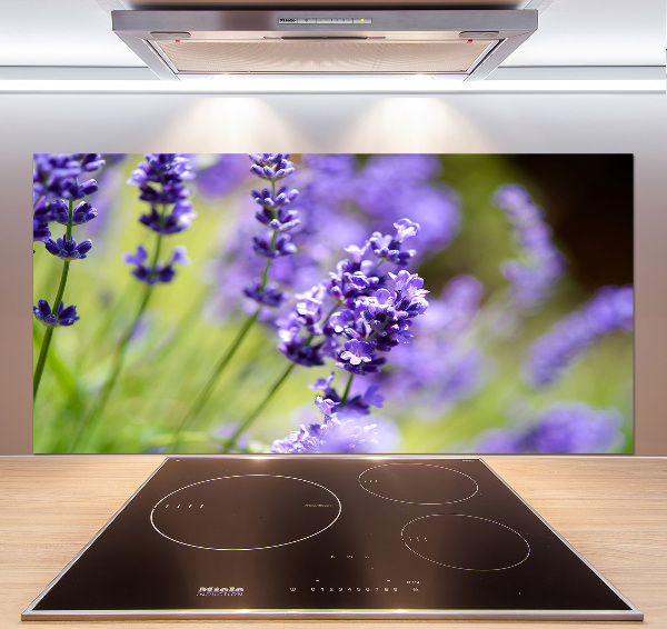 Spatscherm keuken Lavendel