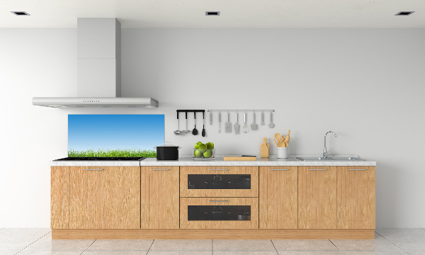 Spatplaat keuken Gras