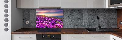 Panel do kuchni Kwiaty w górach