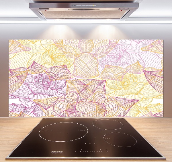Keuken achterwand Bloemenpatroon