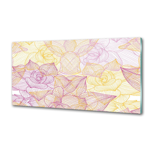 Keuken achterwand Bloemenpatroon