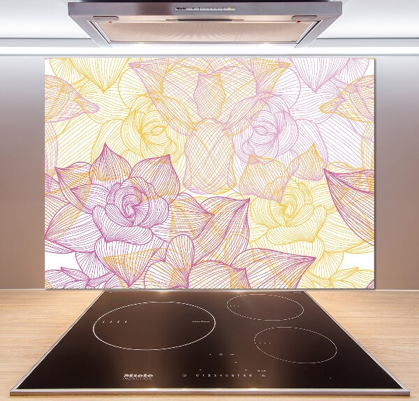Keuken achterwand Bloemenpatroon