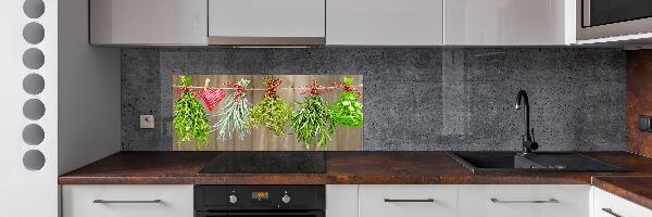 Spatplaat keuken Kruiden aan een touwtje
