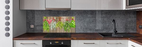 Spatplaat keuken Kruiden aan een touwtje