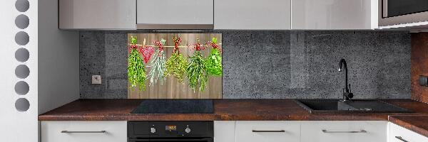 Spatplaat keuken Kruiden aan een touwtje
