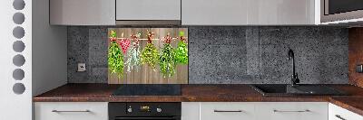 Spatplaat keuken Kruiden aan een touwtje