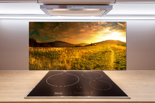 Glazen achterwand keuken Panorama van het Tatragebergte