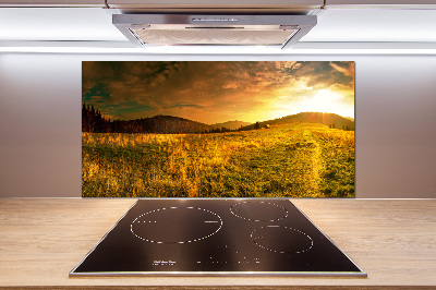 Glazen achterwand keuken Panorama van het Tatragebergte
