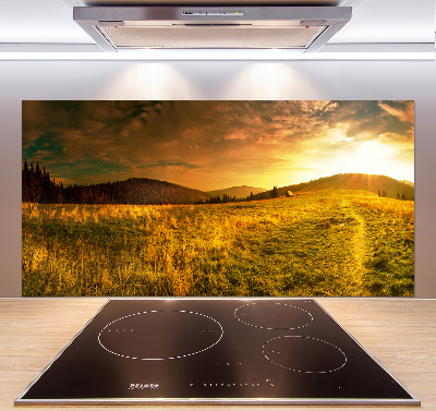 Glazen achterwand keuken Panorama van het Tatragebergte