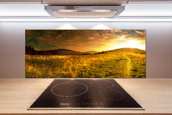 Glazen achterwand keuken Panorama van het Tatragebergte