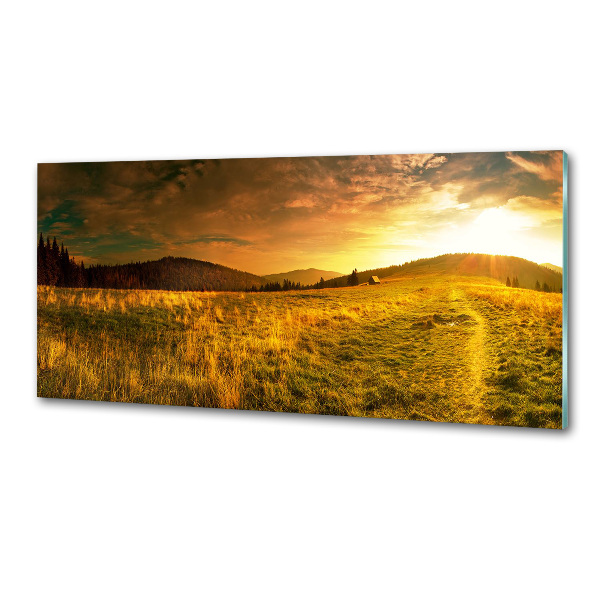 Glazen achterwand keuken Panorama van het Tatragebergte