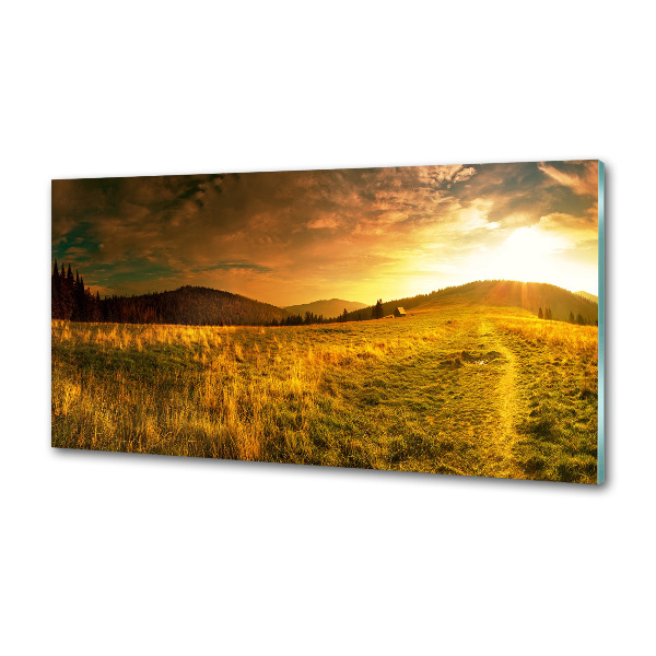 Glazen achterwand keuken Panorama van het Tatragebergte