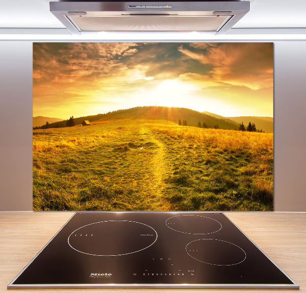 Glazen achterwand keuken Panorama van het Tatragebergte