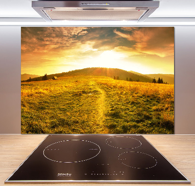 Glazen achterwand keuken Panorama van het Tatragebergte