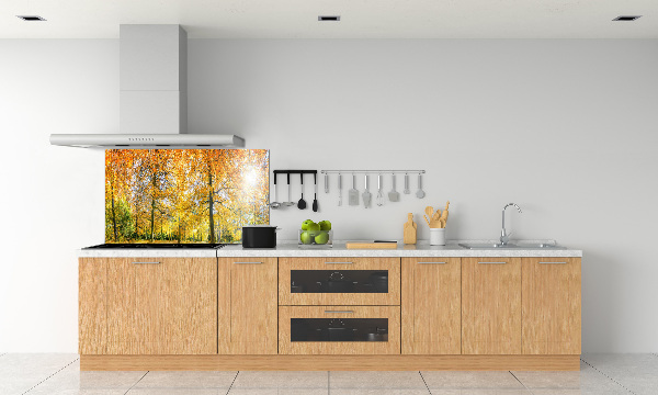 Achterwand keuken Bos in de herfst