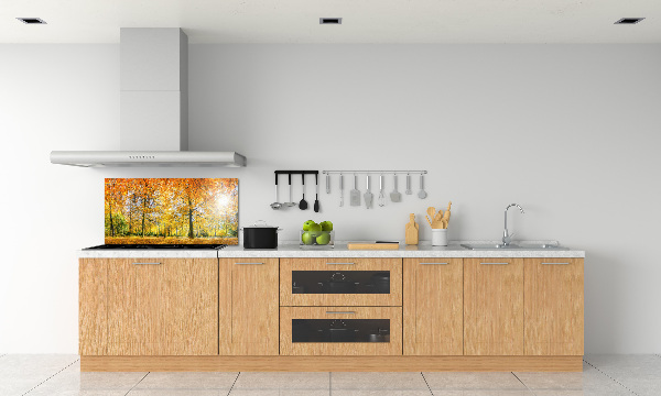 Achterwand keuken Bos in de herfst