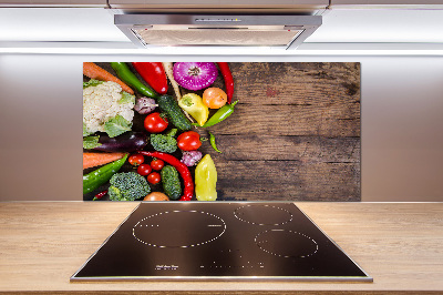 Panel szklany do kuchni Warzywa