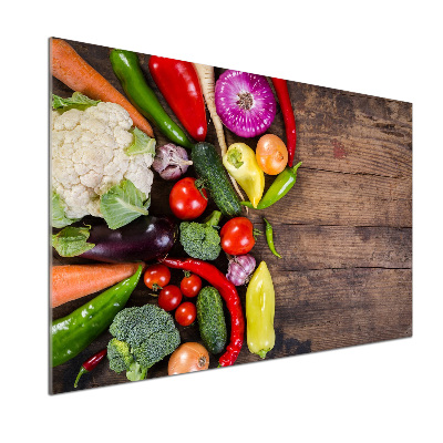 Panel szklany do kuchni Warzywa
