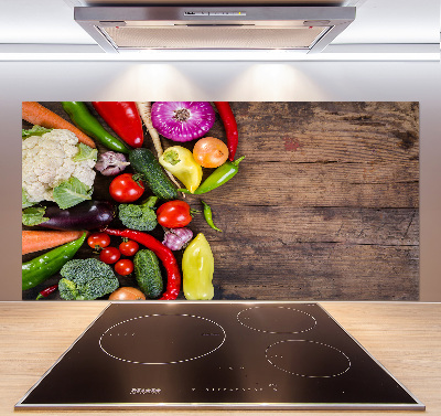 Panel szklany do kuchni Warzywa