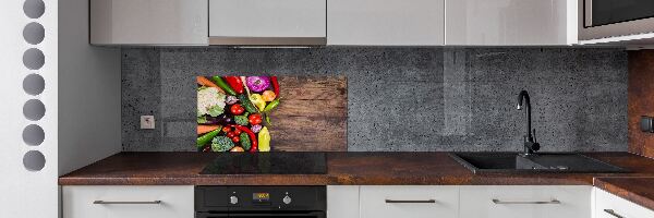 Spatscherm keuken Groenten