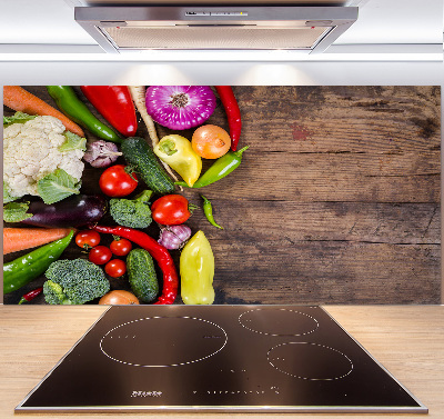 Panel szklany do kuchni Warzywa