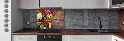 Spatscherm keuken Groenten
