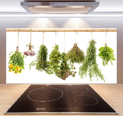 Spatplaat keuken Kruiden aan een touwtje