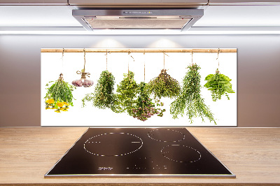 Spatplaat keuken Kruiden aan een touwtje