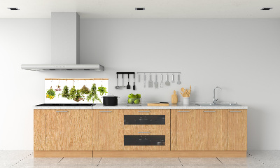 Spatplaat keuken Kruiden aan een touwtje