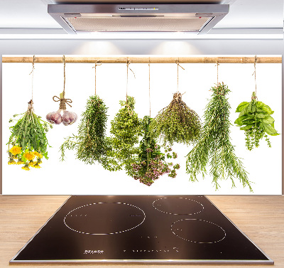 Spatplaat keuken Kruiden aan een touwtje