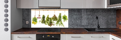 Spatplaat keuken Kruiden aan een touwtje