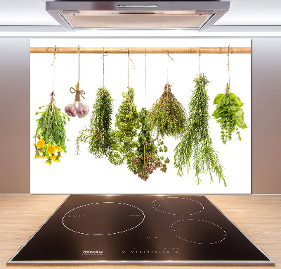 Spatplaat keuken Kruiden aan een touwtje