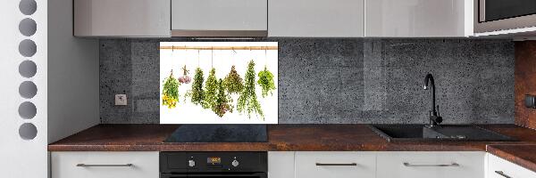 Spatplaat keuken Kruiden aan een touwtje