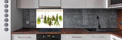 Spatplaat keuken Kruiden aan een touwtje